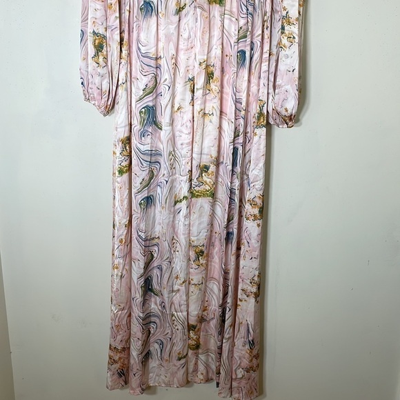 Miss Ord Printed Front V Neck Long Sleeve Maxi Dress. XL. NWT. - Picture 14 of 14